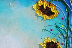 Sunflower Serenade, Painting, Acrylic on Canvas
