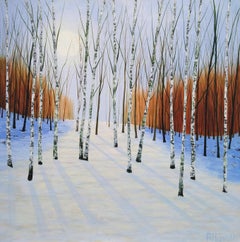 Snowflake Wood, Painting, Acrylic on Canvas