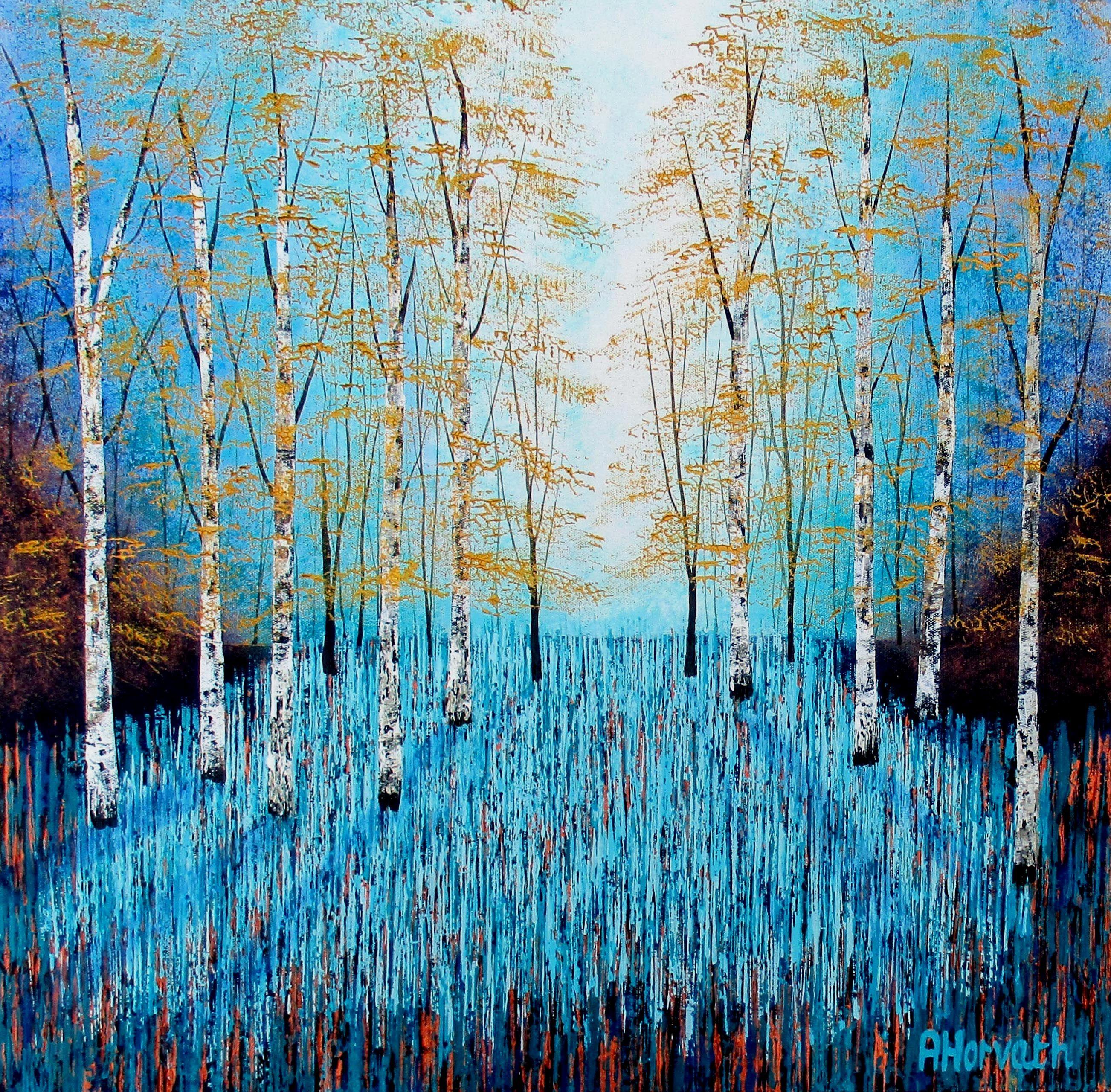 Silver Wood, peinture, acrylique sur toile