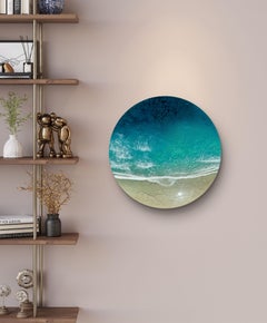 Round Ocean #107, Painting, Acrylic on Wood Panel