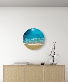 Round Ocean #108, Painting, Acrylic on Wood Panel