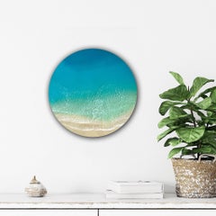 Round Ocean #47, Painting, Acrylic on Wood Panel