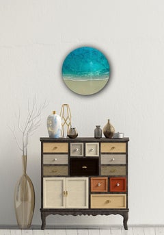 Round Ocean #102, Painting, Acrylic on Wood Panel