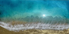 Gold Glimmers Of Hope, Painting, Acrylic on Wood Panel