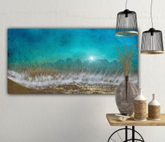 Gold Glimmers Of Hope, Painting, Acrylic on Wood Panel