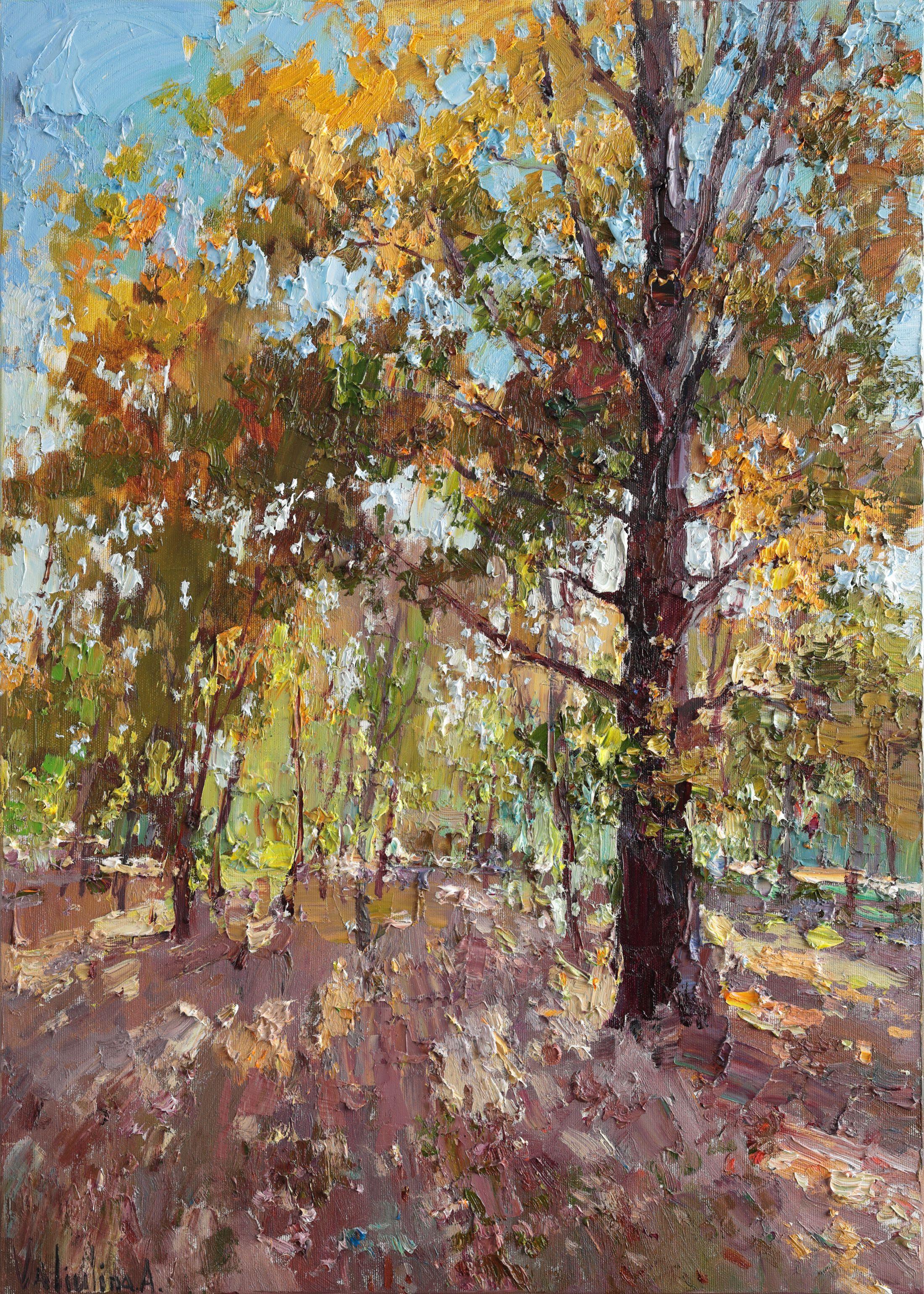 Autumn forest, Painting, Oil on Canvas