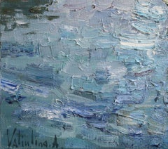 Boats in the Bay, Painting, Oil on Canvas