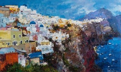 Santorini, Greece, Painting, Oil on Canvas