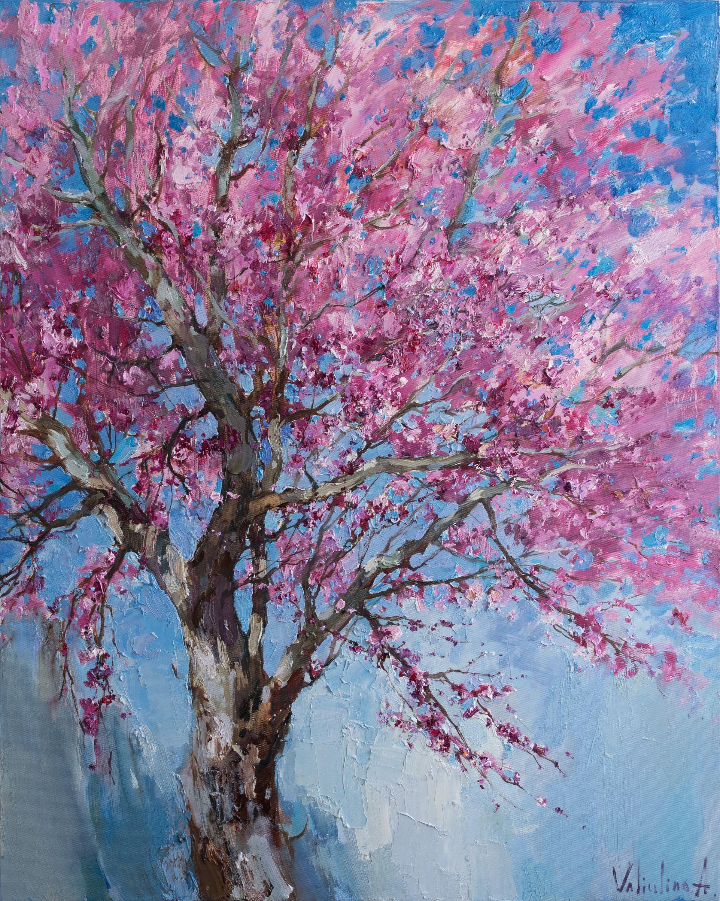 Flowering tree, Painting, Oil on Canvas