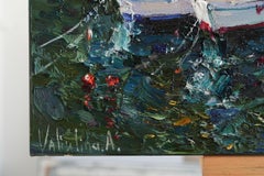 Riomaggiore, Cinque terre, Painting, Oil on Canvas