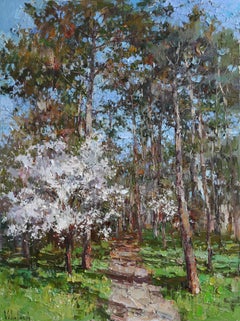 Foresta di primavera, Pittura, Olio su tela