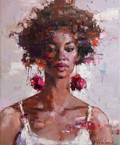 African beauty, Painting, Oil on Canvas