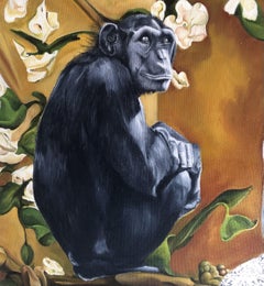 A Heart's Last Beat. ( At the human zoo), Painting, Oil on Canvas