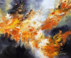 Echoes of Heat, Painting, Acrylic on Canvas