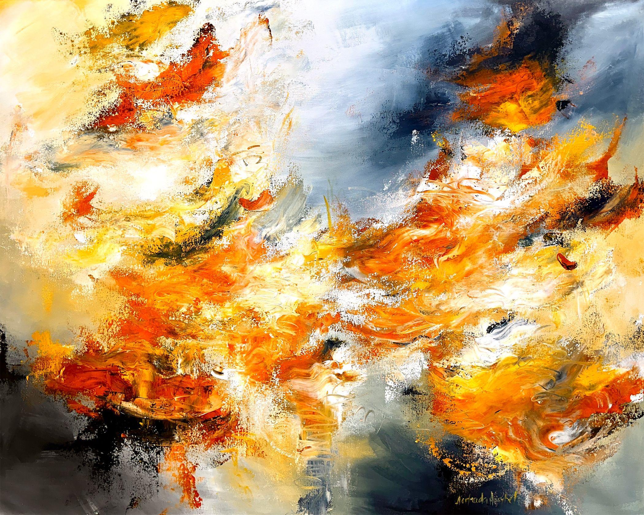 Thermal Surge, Painting, Acrylic on Canvas - Art by Andrada Anghel