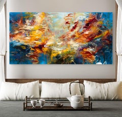 Tides of Ember, Painting, Acrylic on Canvas