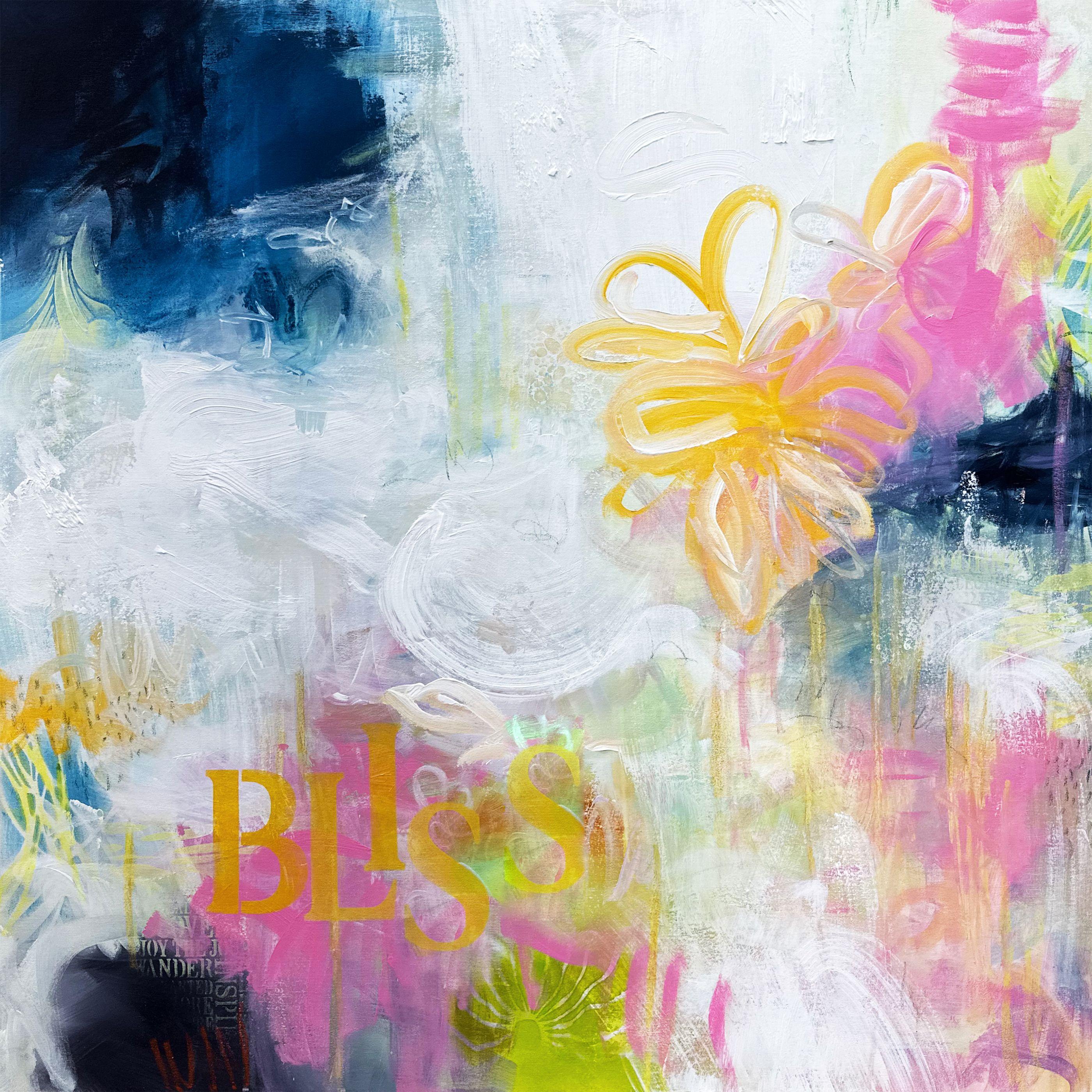 Pink spring symphony, Painting, Acrylic on Canvas - Art by Andrada Anghel