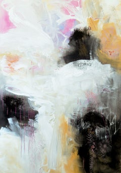 Rosa Studie in Kontrasten, Gemälde, Acryl auf Leinwand