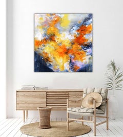 Abstract Serenade of Shadows, Painting, Acrylic on Canvas
