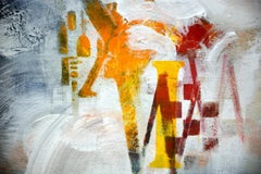 Déclarations symboliques, peinture, acrylique sur toile