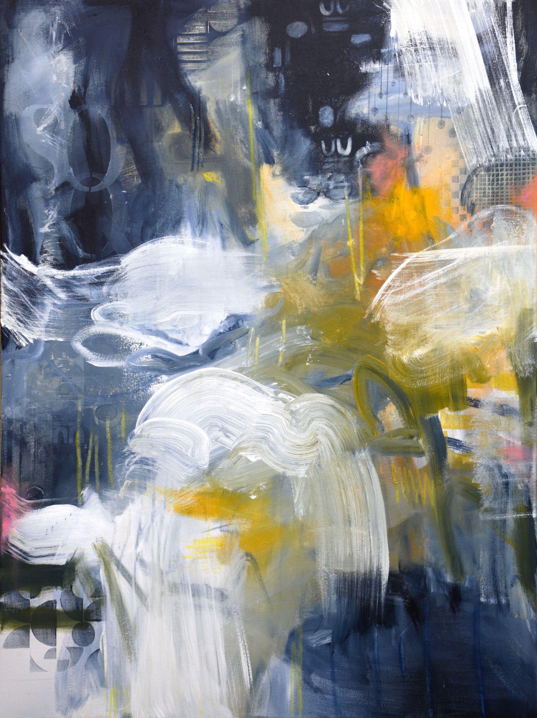 - Title - The Art of Communication  - Medium: acrylic on canvas  - Support: stretched canvas, ready to hang, painted sides.  - Size: 40" x 30" x 0.8"  - Two coats of protective gloss varnish are applied to protect the painting from UV rays and dust.
