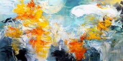 Elektrischer Garten, Malerei, Acryl auf Leinwand