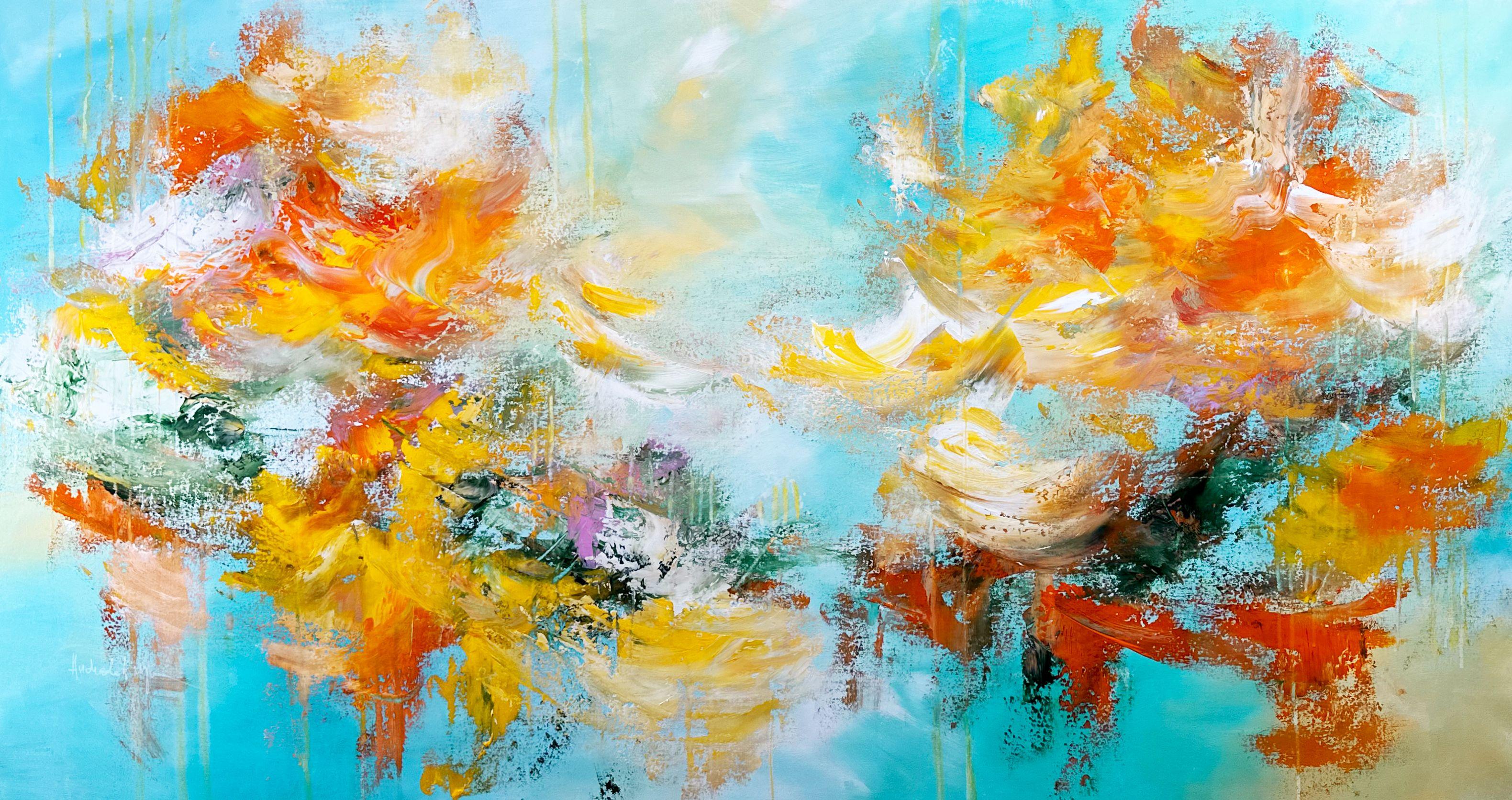 A Playful Dance, Painting, Acrylic on Canvas - Art by Andrada Anghel