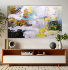 Lost in the blue hues, Gemälde, Acryl auf Leinwand