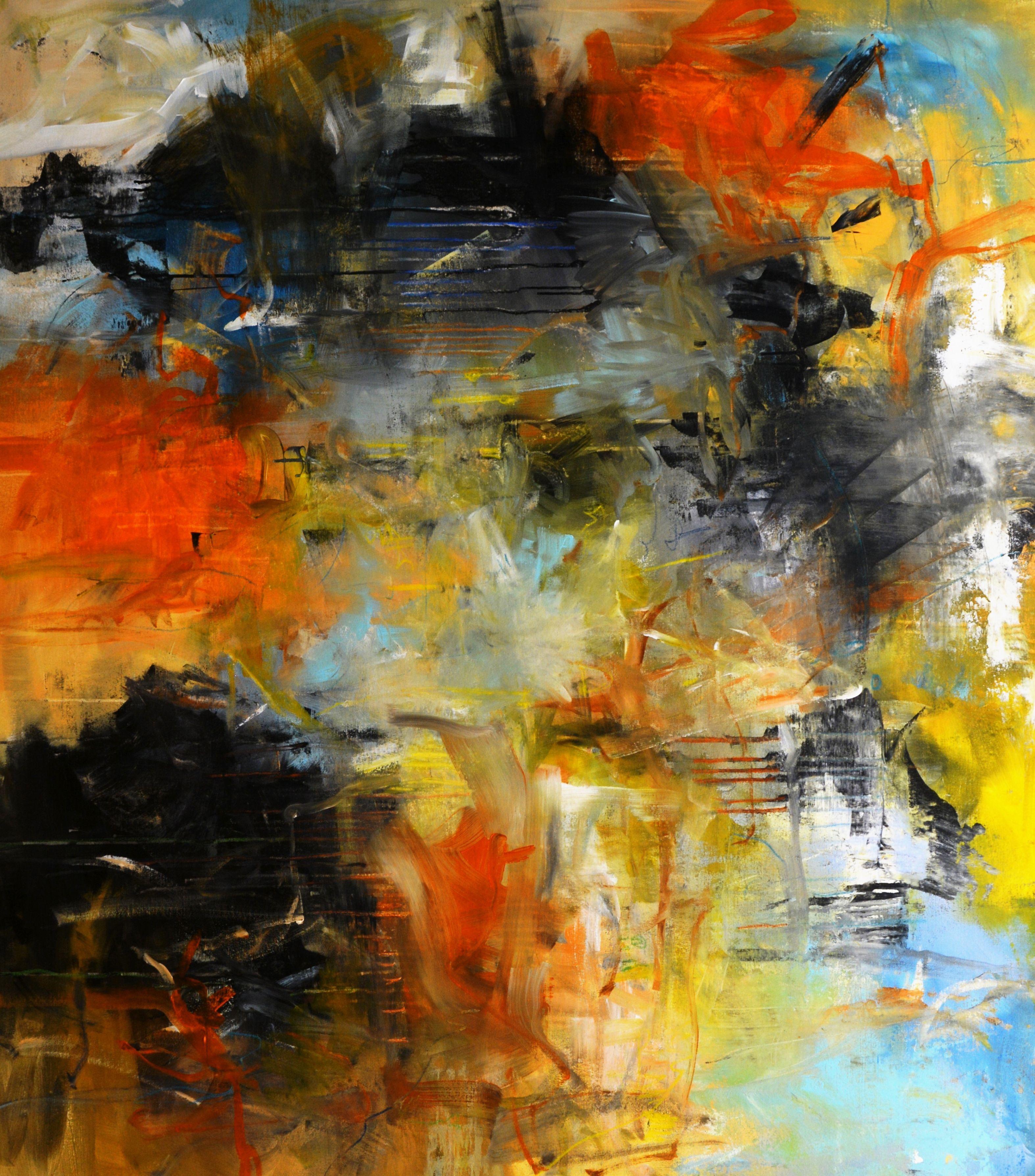 Whispers from the abyss, Painting, Acrylic on Canvas - Art by Andrada Anghel