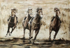 Galop, peinture, huile sur toile