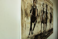 Galop, peinture, huile sur toile