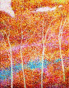 Couleurs d'automne. Série de paysages, peinture, huile sur toile