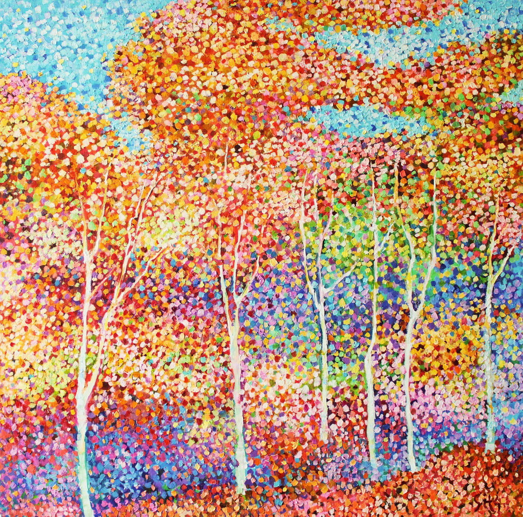 Autumn melody. Landscape series., Painting, Oil on Canvas