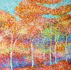 Herbstmelodie. Landschaftsserie, Gemälde, Öl auf Leinwand