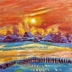 Il calore del sole invernale, Pittura, Olio su tela