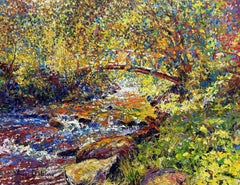 Murmure de la lumière d'automne, Peinture, Huile sur toile