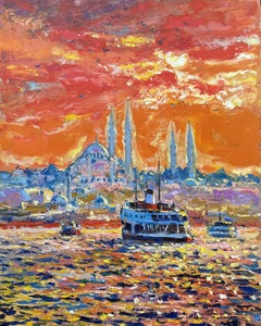 Evening Istanbul, Painting, Oil on Canvas