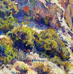 Blue symphony of the Mediterranean, Painting, Oil on Canvas