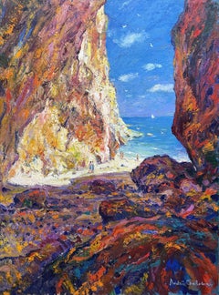 Turquoise dream of Sardinia, Painting, Oil on Canvas