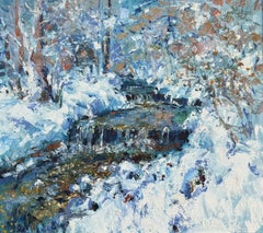 Mountain river, Painting, Oil on Canvas