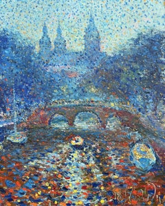 Overcast Amsterdam, Painting, Oil on Canvas