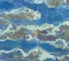 "Where the sky meets the water", Painting, Oil on Canvas