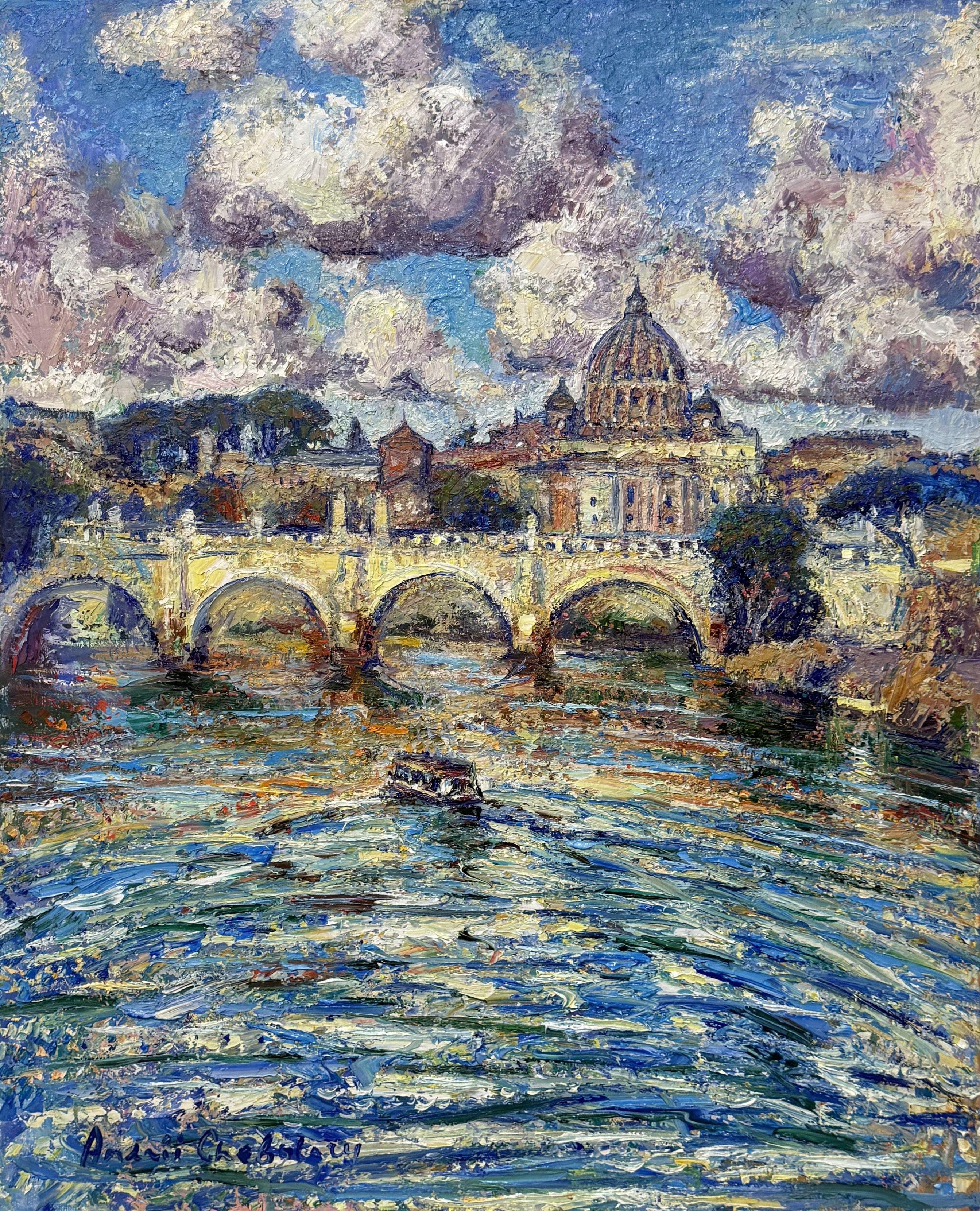 Roman symphony, Painting, Oil on Canvas - Art by Andrii  Chebotaru