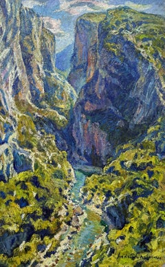 Verdon. Corazón del cañón, Pintura, Óleo sobre lienzo
