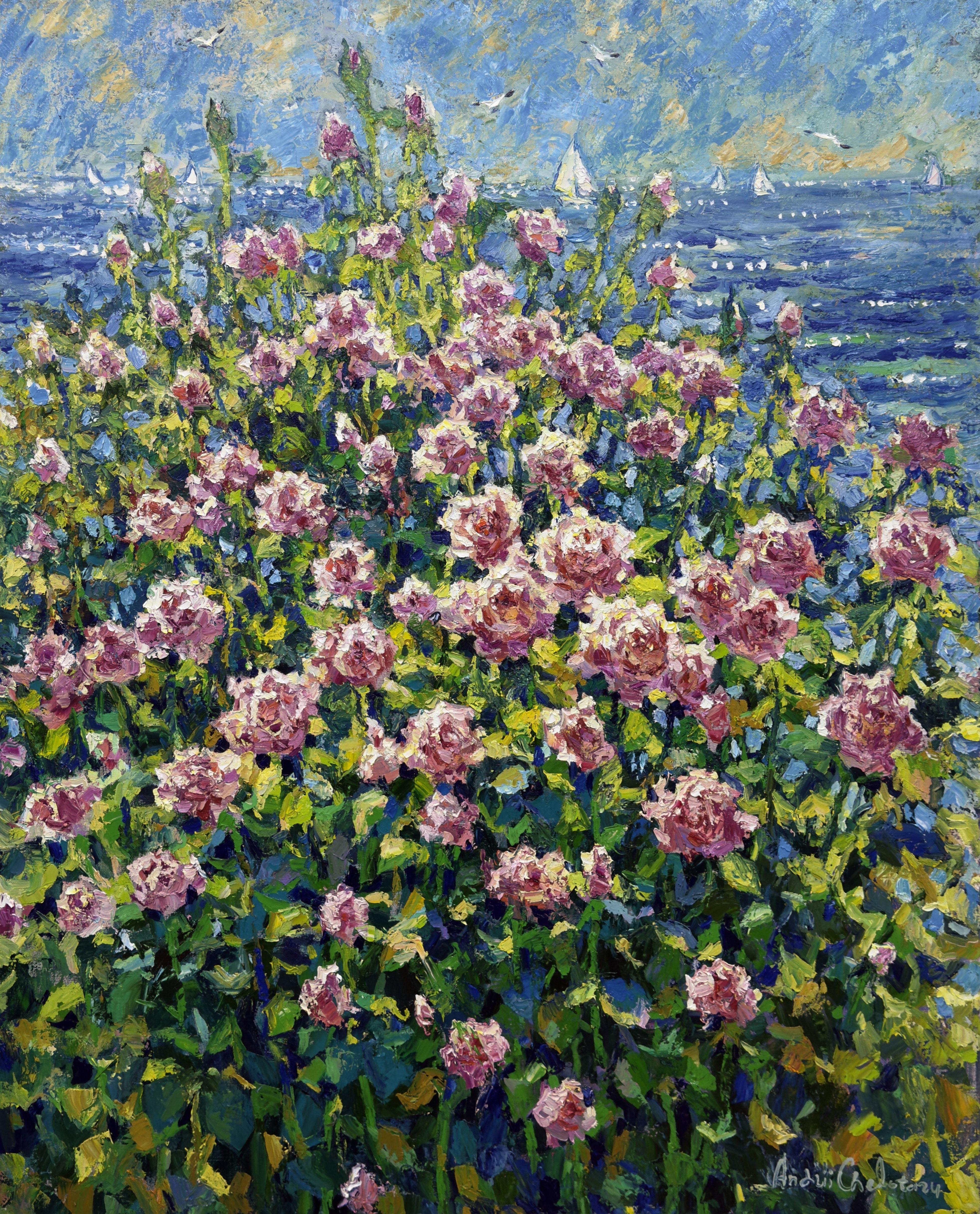 Kissed by the sea, Painting, Oil on Canvas