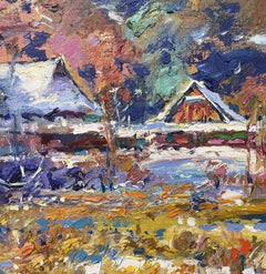 Winter symphony, Painting, Oil on Canvas