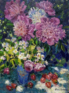 Sunny day bouquet, Painting, Oil on Canvas