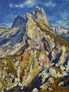 Shards of sky. Dolomites, Painting, Oil on Canvas