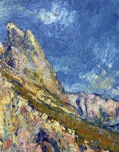 Shards of sky. Dolomites, Painting, Oil on Canvas