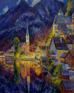 Mirror of the mountains, Painting, Oil on Canvas